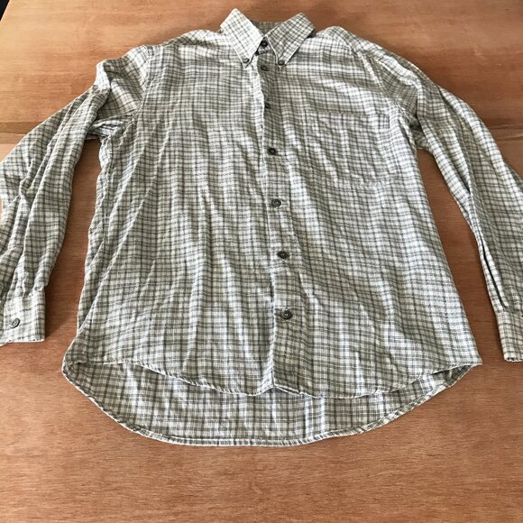 Ermenegildo Zegna Shirt Men S Black Plaid Pocket Button Down Long Sleeve 18164 - Picture 1 of 16